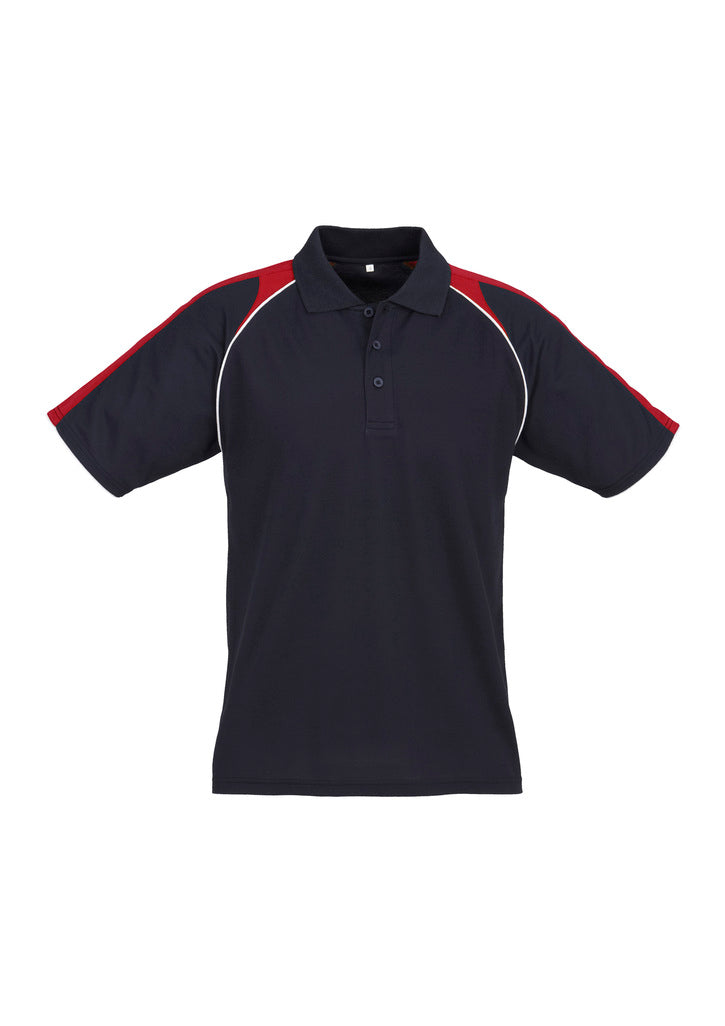P225MS - Biz Collection - Mens Triton Short Sleeve Polo Navy/Red/White