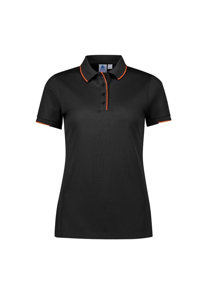 P313LS - Biz Collection - Focus Womens Polo | Black/Orange
