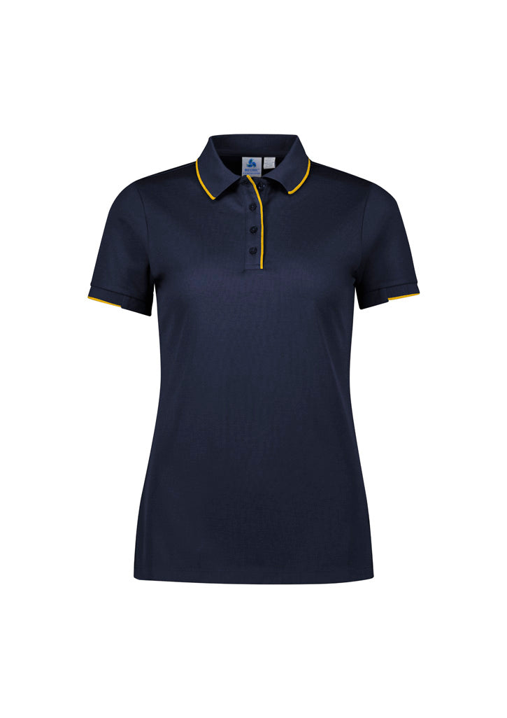 P313LS - Biz Collection - Focus Womens Polo | Navy/Gold
