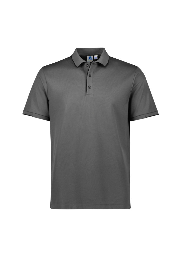 P313MS - Biz Collection - Focus Mens Polo | Ash/Black