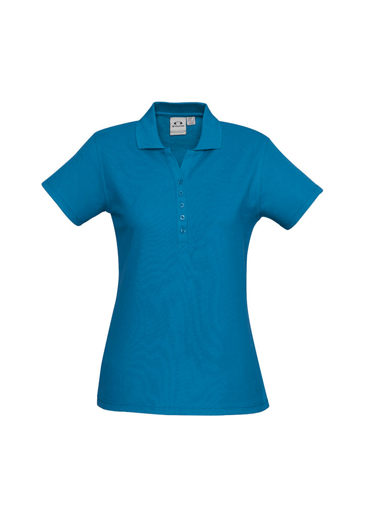 P400LS - Biz Collection - Ladies Crew Polo - 210gsm - Poly/Cotton - short sleeve | Cyan