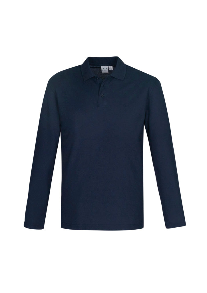 P400ML - Biz Collection - Men's Long sleeve Crew Polo - 210gsm - Poly/Cotton | Navy