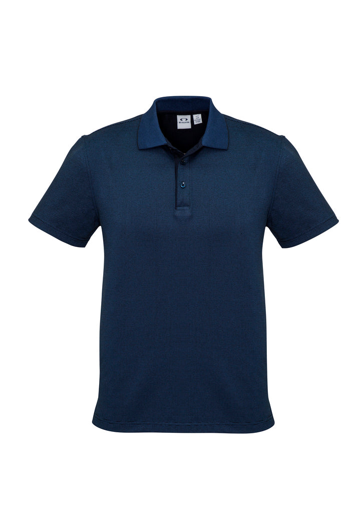 P501MS - Biz Collection - Mens Shadow Short Sleeve Polo | Carbon Blue