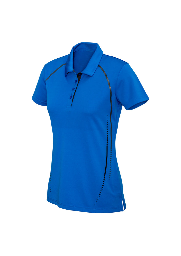 P604LS - Biz Collection - Womens Cyber Short Sleeve Polo | Royal/Silver