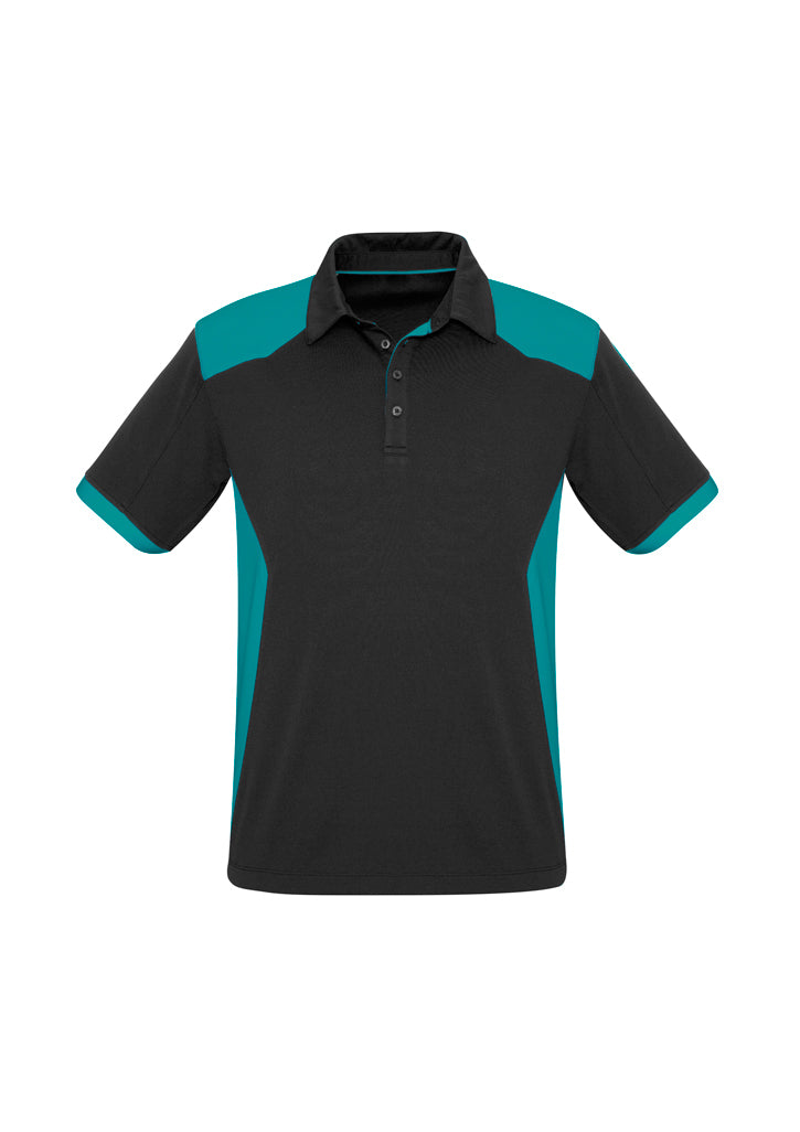 P705MS - Biz Collection - Mens Rival Short Sleeve Polo | Black/Teal