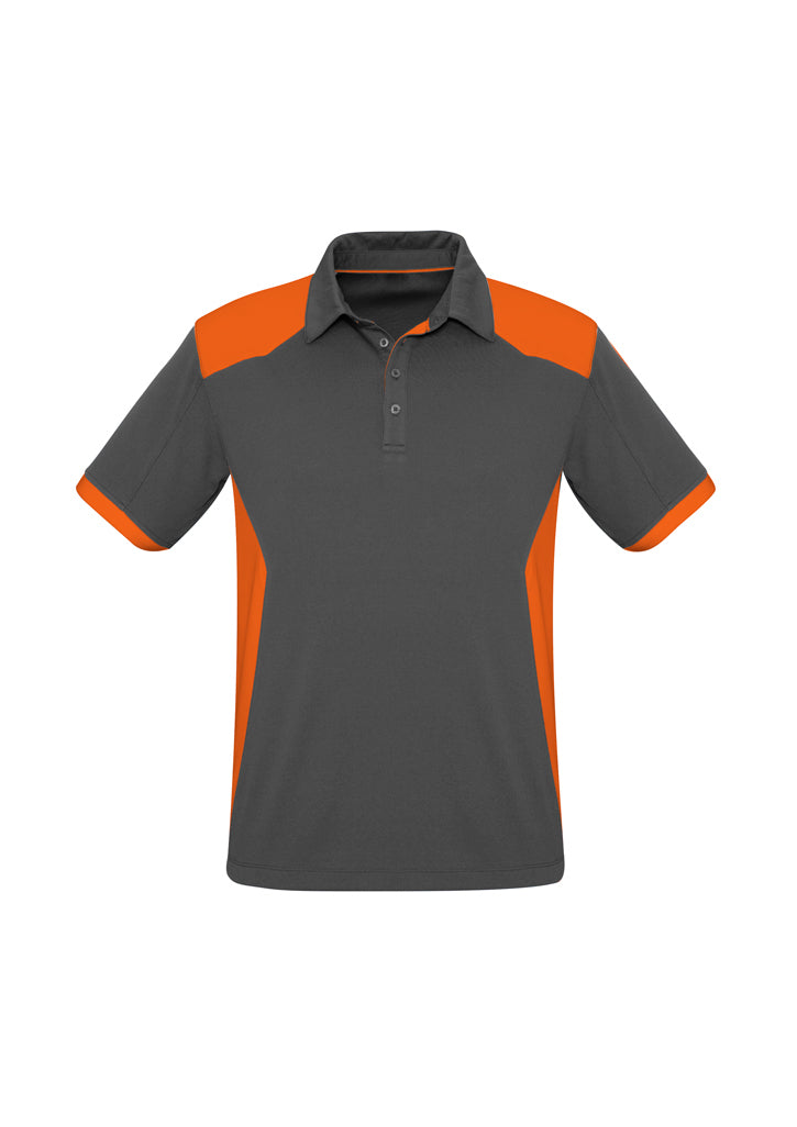 P705MS - Biz Collection - Mens Rival Short Sleeve Polo | Grey/Orange