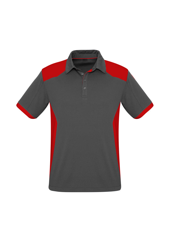 P705MS - Biz Collection - Mens Rival Short Sleeve Polo | Grey/Red