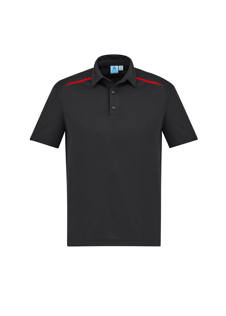 P901MS - Biz Collection - Mens Sonar Short Sleeve Polo | Black/Red