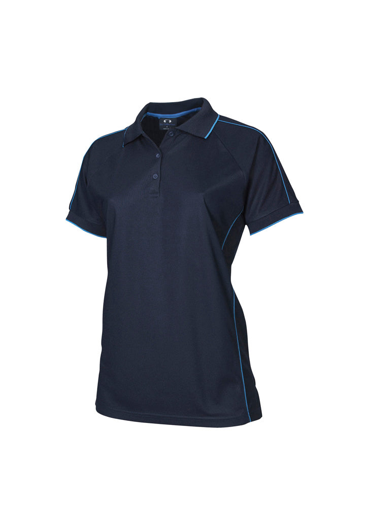 P9925 - Biz Collection - Womens Resort Short Sleeve Polo | Navy/Mid Blue