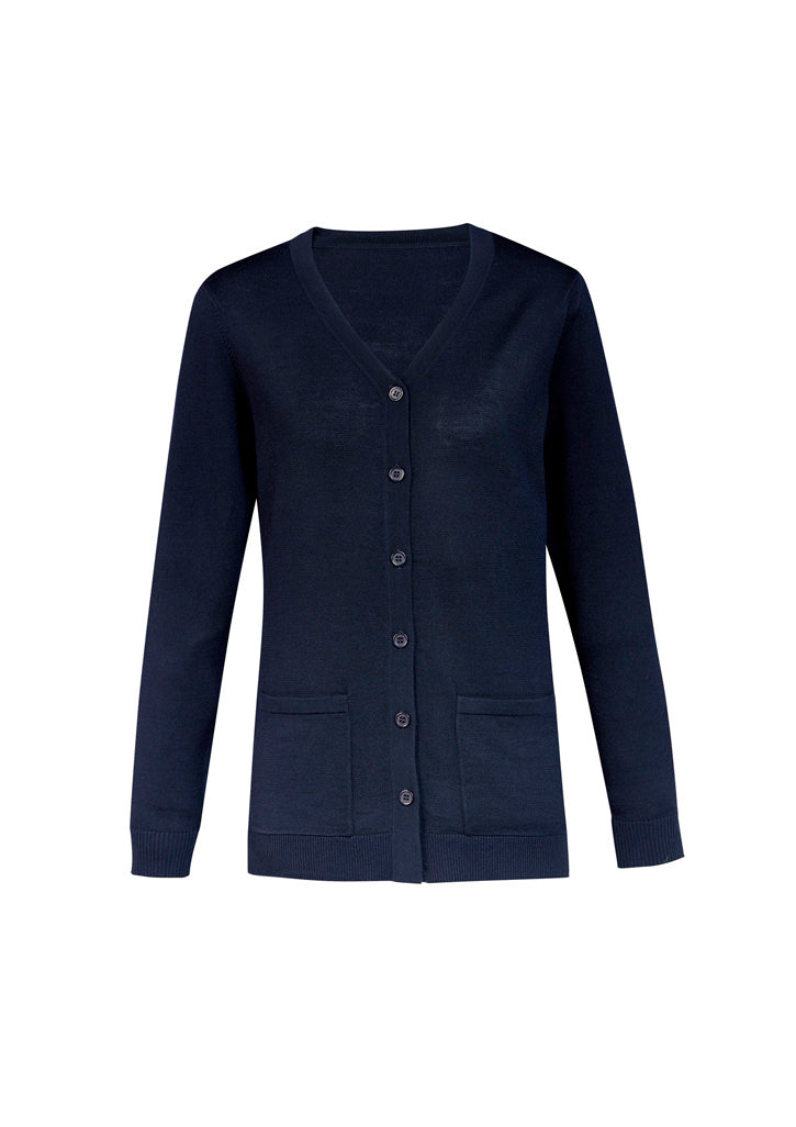 CK045LC - Biz Care - Womens Button Front Knit Cardigan | Navy