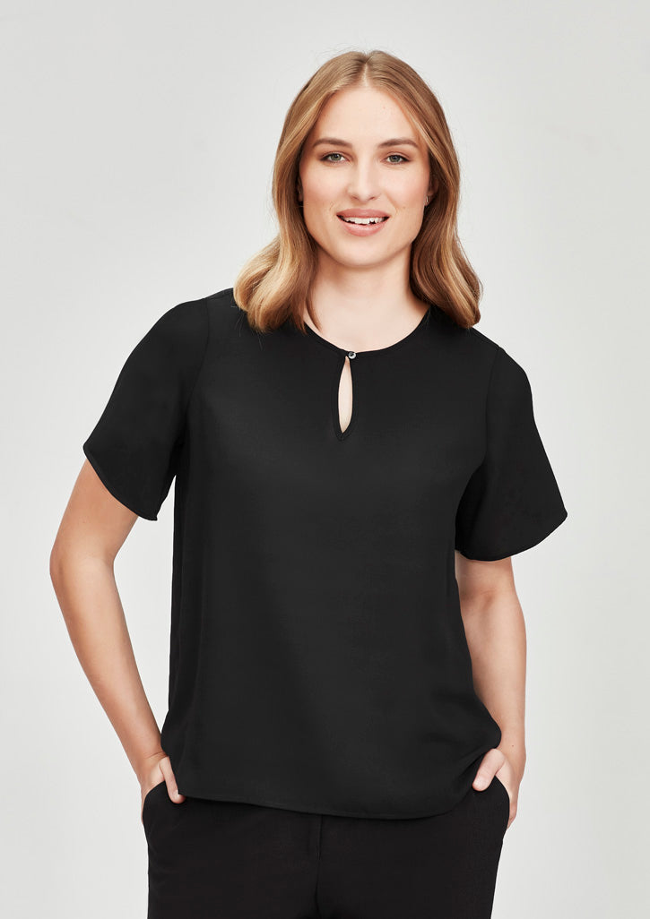 RB261LS - Biz Corporates - Vienna Womens Short Sleeve Blouse | Black