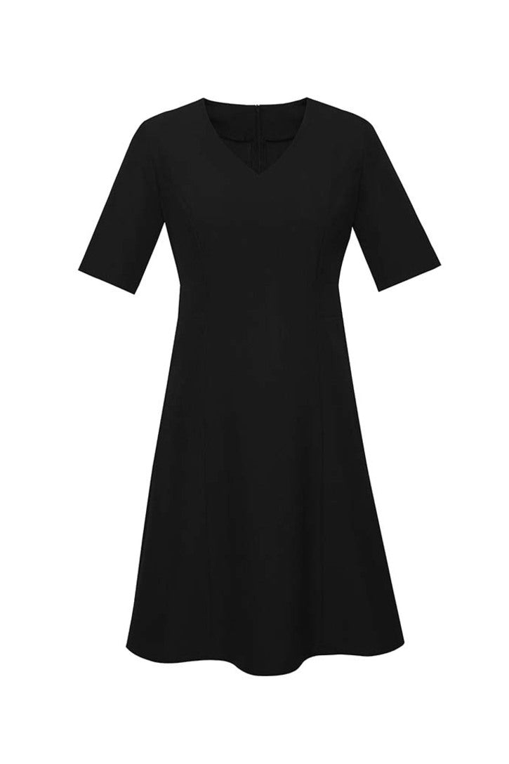 RD974L - Biz Corporates - Womens Siena Extended Short Sleeve Dress | Black