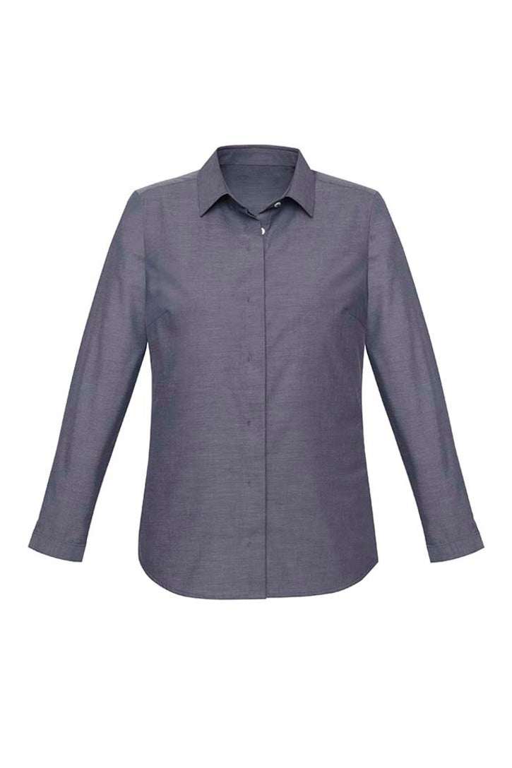 RS968LL - Biz Corporates - Womens Charlie Long Sleeve Shirt | Navy Chambray
