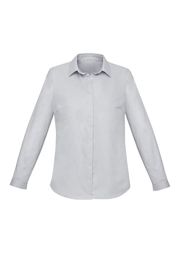 RS968LL - Biz Corporates - Womens Charlie Long Sleeve Shirt | Silver Chambray