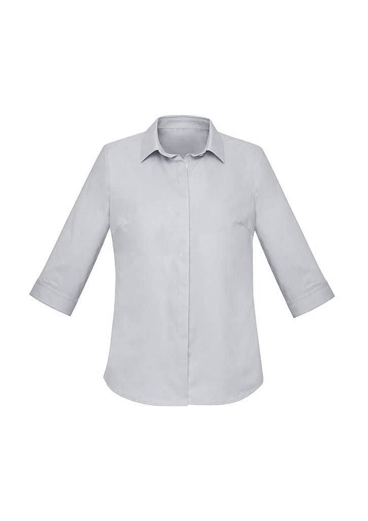 RS968LT - Biz Corporates - Womens Charlie 3/4 Sleeve Shirt | Silver Chambray