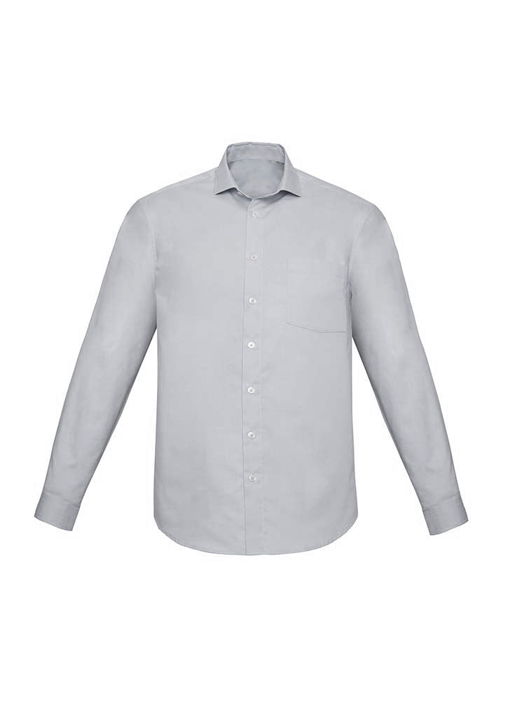 RS968ML - Biz Corporates - Mens Charlie Classic Fit Long Sleeve Shirt | Silver Chambray