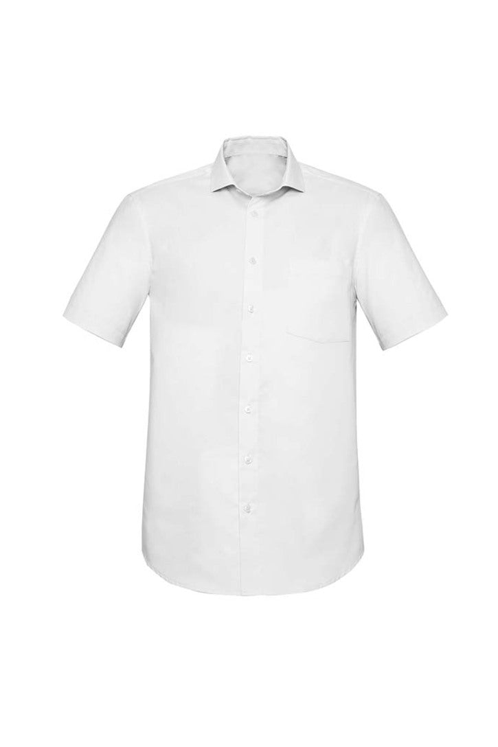 RS968MS - Biz Corporates - Mens Charlie Classic Fit Short Sleeve Shirt | White
