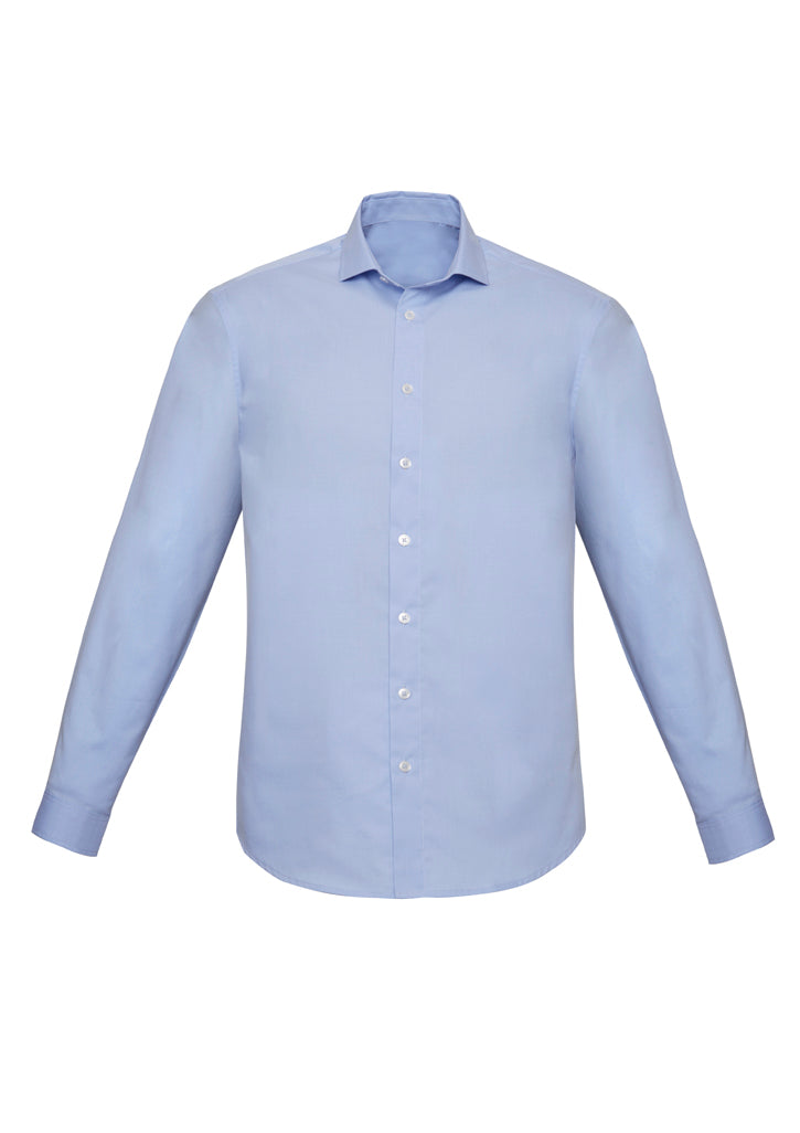 RS969ML - Biz Corporates - Mens Charlie Slim Fit Long Sleeve Shirt | Blue Chambray