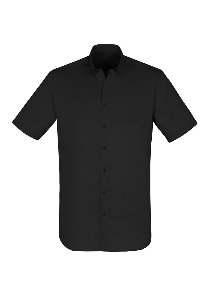 S016MS - Biz Collection - Camden Mens Short Sleeve Shirt | Black
