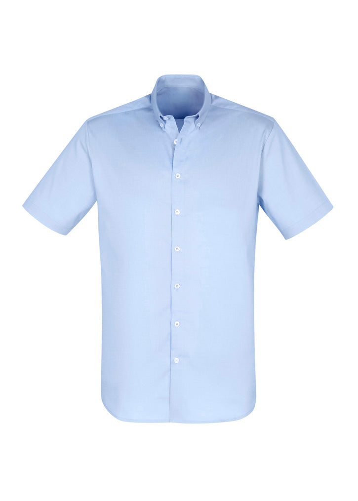 S016MS - Biz Collection - Camden Mens Short Sleeve Shirt | Blue