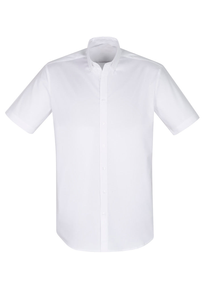 S016MS - Biz Collection - Camden Mens Short Sleeve Shirt | White