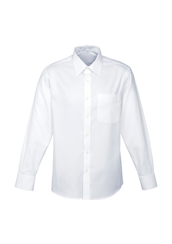 S10210 - Biz Collection - Mens Luxe Long Sleeve Shirt | White