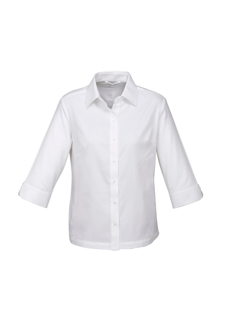 S10221 - Biz Collection - Womens Luxe 3/4 Sleeve Shirt | White