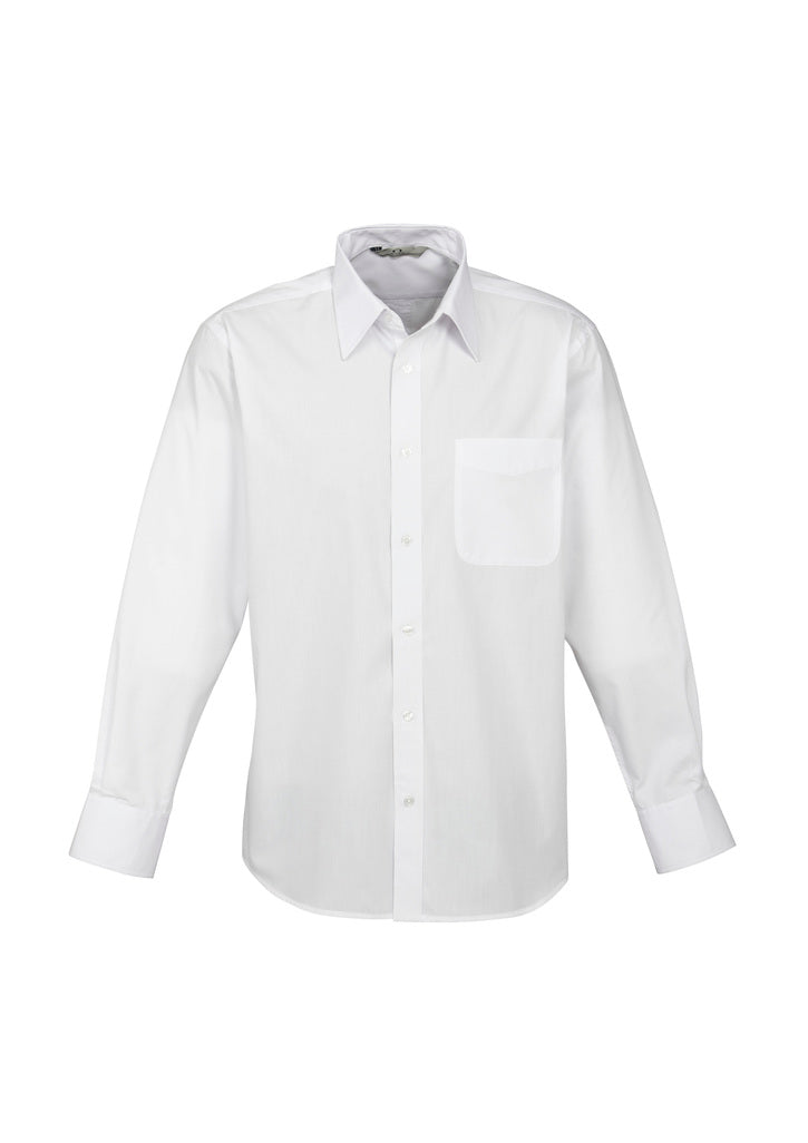 S10510 - Biz Collection - Mens Base Long Sleeve Shirt | White