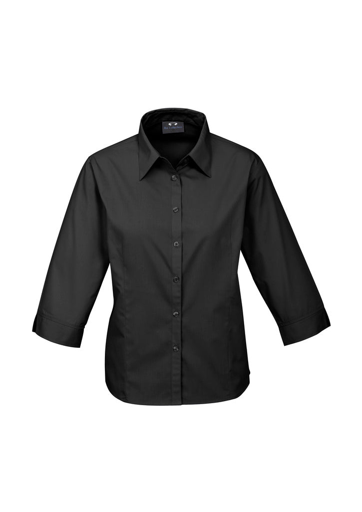 S10521 - Biz Collection - Ladies Base 3/4 Sleeve Shirt | Black