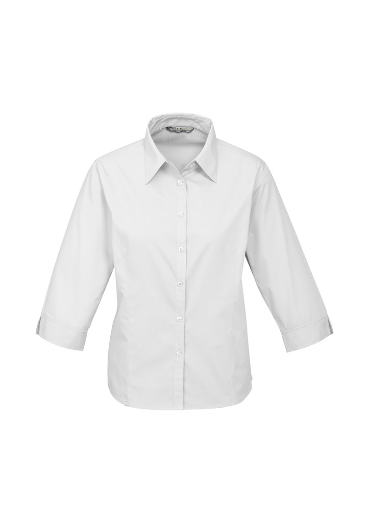 S10521 - Biz Collection - Ladies Base 3/4 Sleeve Shirt | White