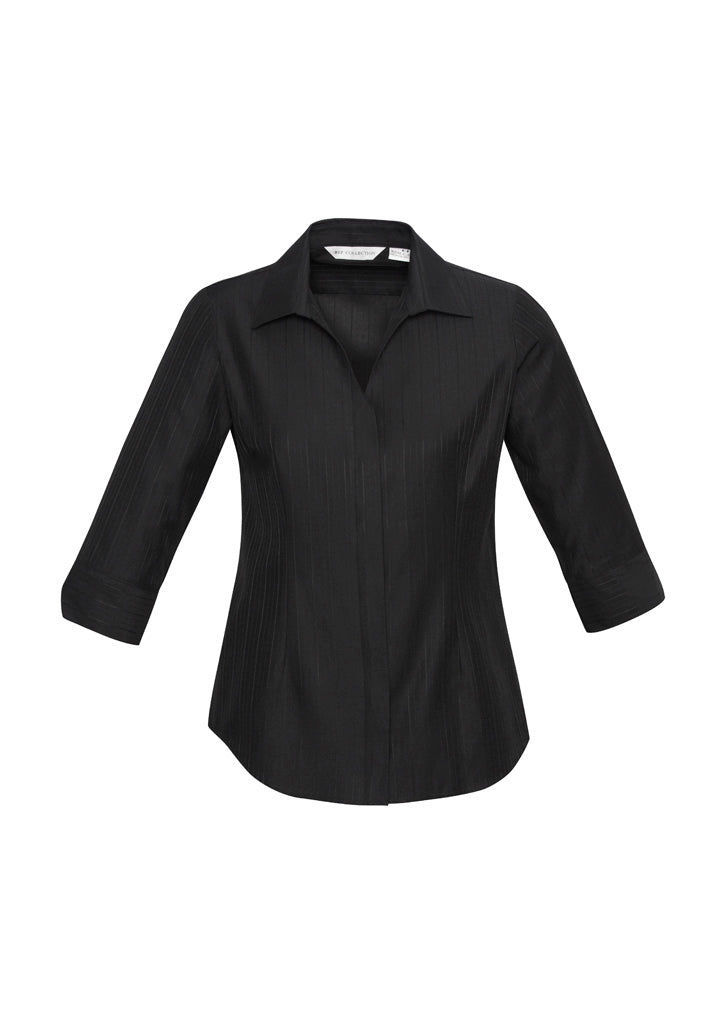 S312LT - Biz Collection - Womens Preston 3/4 Sleeve Shirt | Black