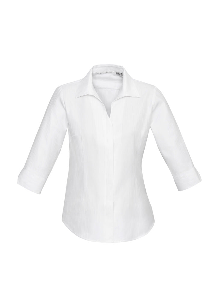 S312LT - Biz Collection - Womens Preston 3/4 Sleeve Shirt | White
