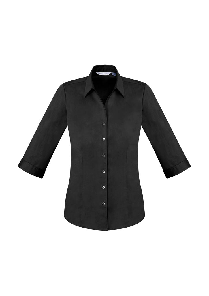 S770LT - Biz Collection - Womens Monaco 3/4 Sleeve Shirt | Black