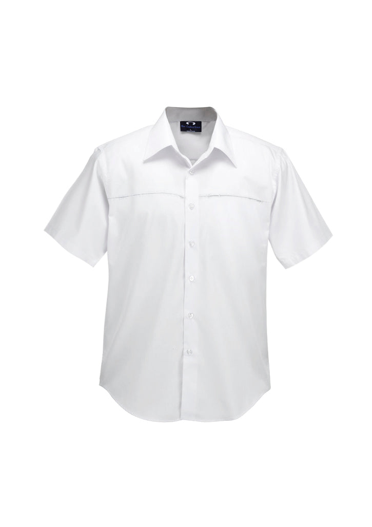 SH3603 - Biz Care - Oasis Mens Plain Short Sleeve Shirt | White