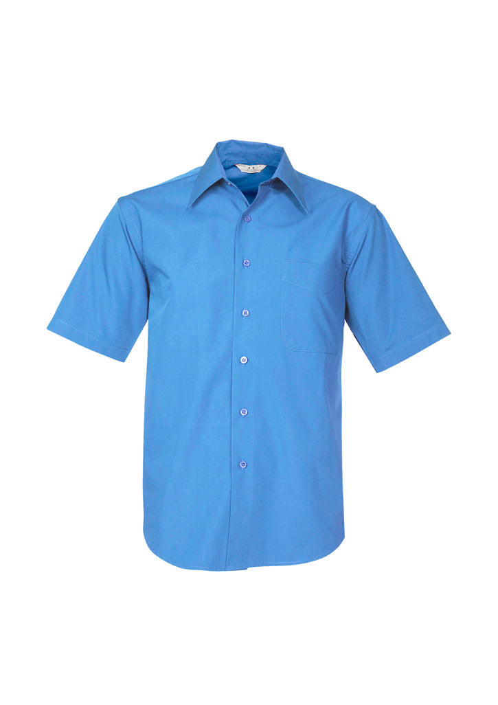 SH715 - Biz Collection - Mens Metro Short Sleeve Shirt | Mid Blue