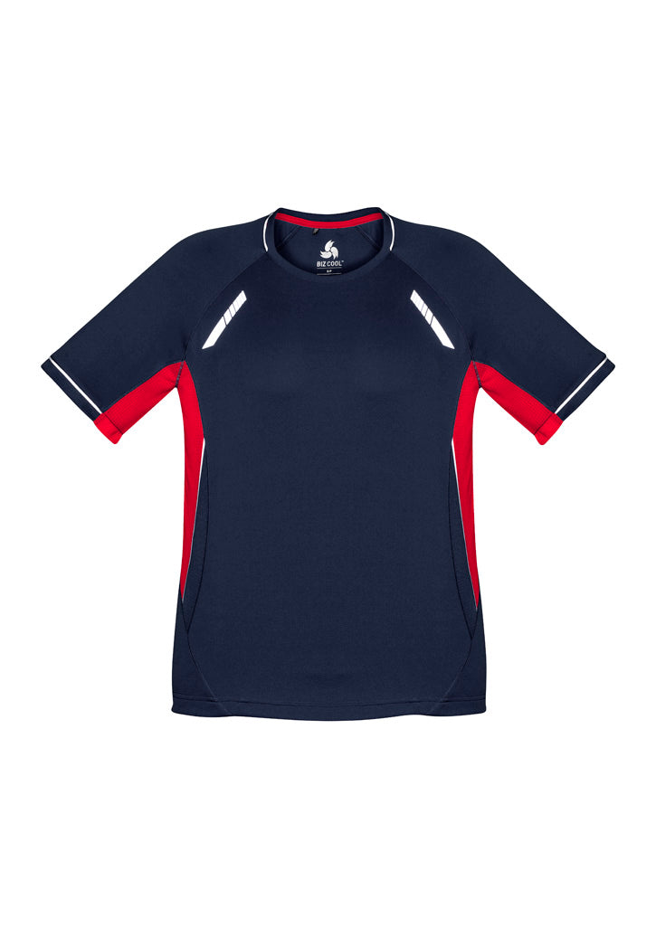 T701MS - Biz Collection - Mens Renegade Tee | Navy/Red/Silver