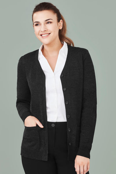 CK045LC - Biz Care - Womens Button Front Knit Cardigan