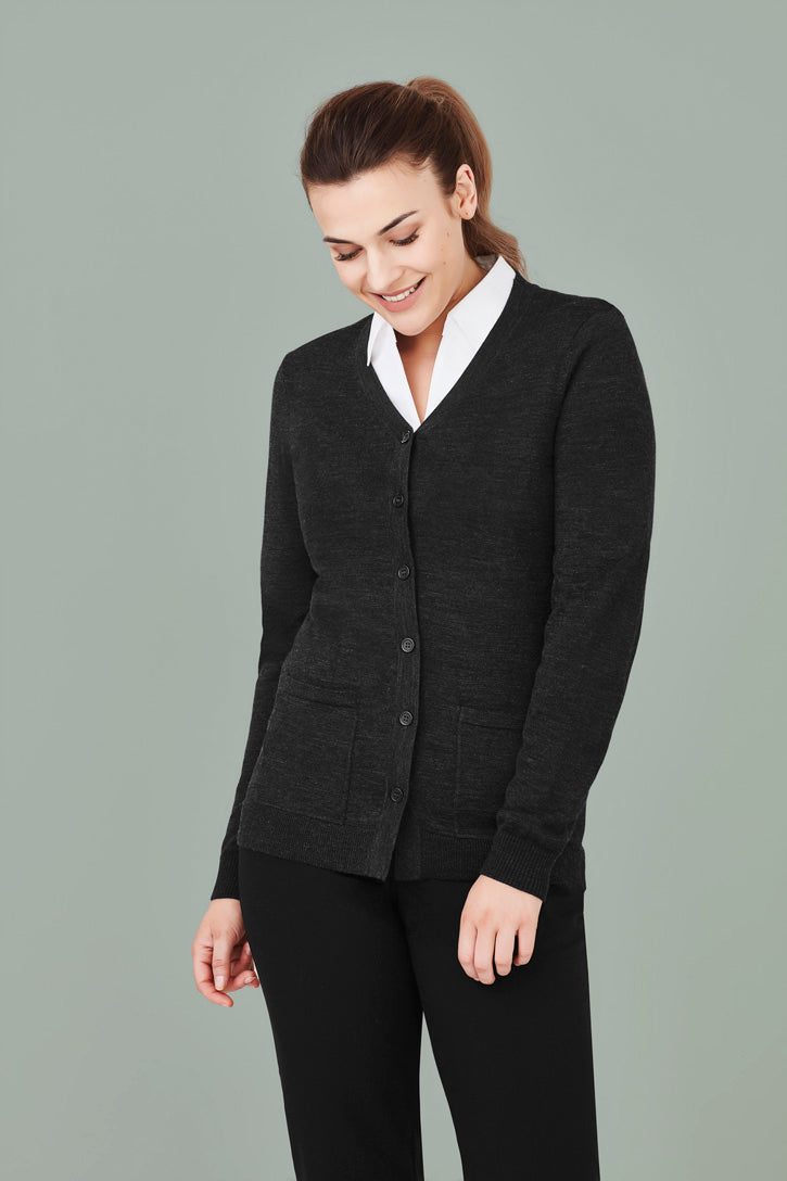 CK045LC - Biz Care - Womens Button Front Knit Cardigan