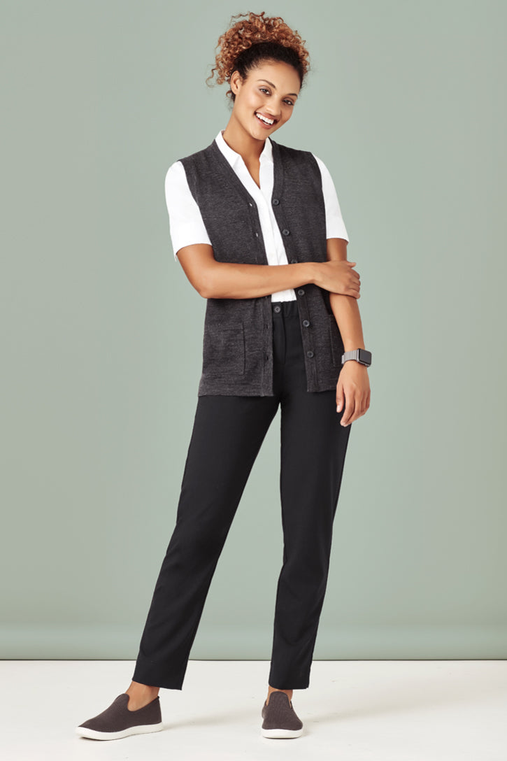 CK961LV - Biz Care - Womens Button Front Knit Vest