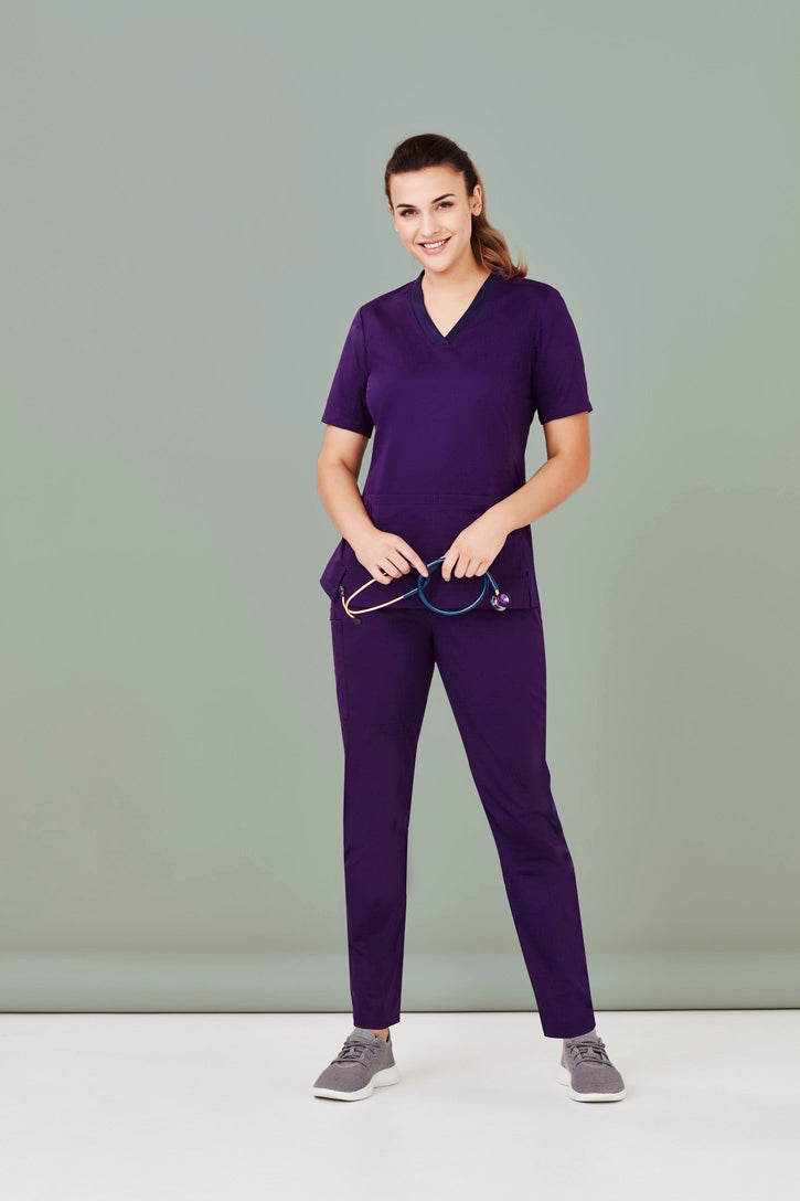 CSP047LL - Biz Care - Womens Riley Straight Leg Scrub Pant | Purple