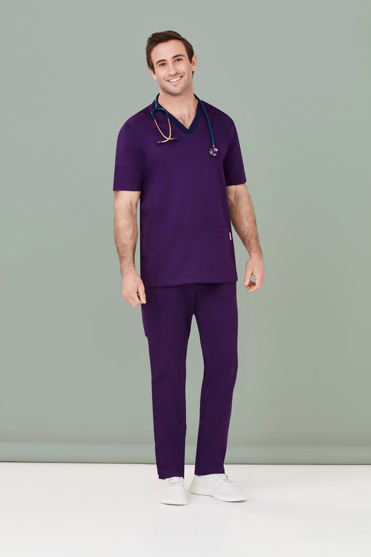 CSP047ML - Biz Care - Mens Riley Straight Leg Scrub Pant | Purple