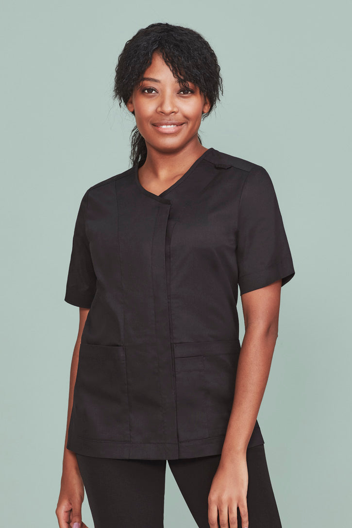 CST240LS - Biz Care - Womens Parks Zip Front Crossover Scrub Top