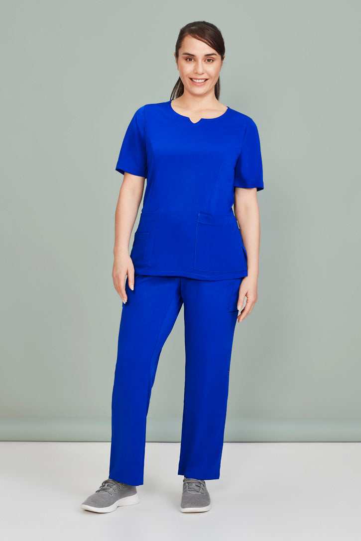 CST942LS - Biz Care - Avery Womens Tailored Fit Round Neck Scrub Top