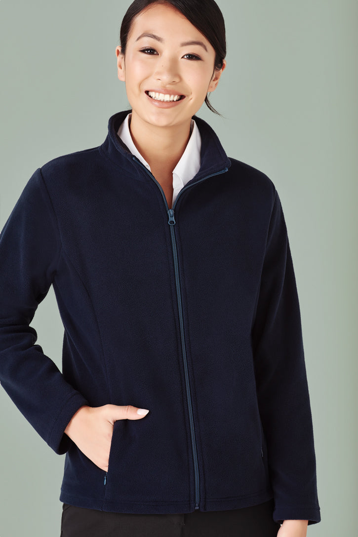 PF631 - Biz Care - Womens Plain Micro Fleece Jacket | Navy