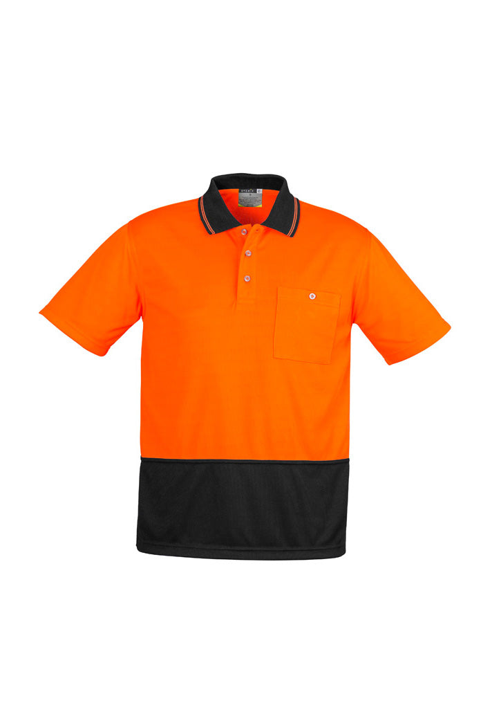 ZH231 - Syzmik - Unisex Hi Vis Basic Spliced Polo - Short Sleeve | Orange/Black