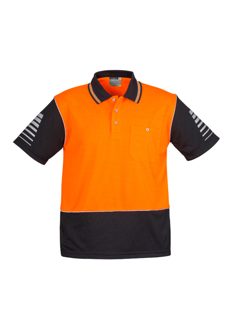 ZH236 - Syzmik - Hi-Vis Zone Polo - Short Sleeve | Orange/Black