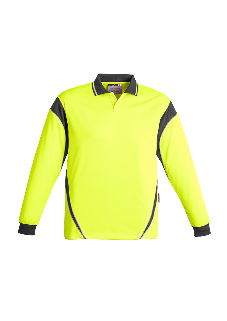 ZH249 - Syzmik - Mens Hi Vis Aztec Polo - Long Sleeve
