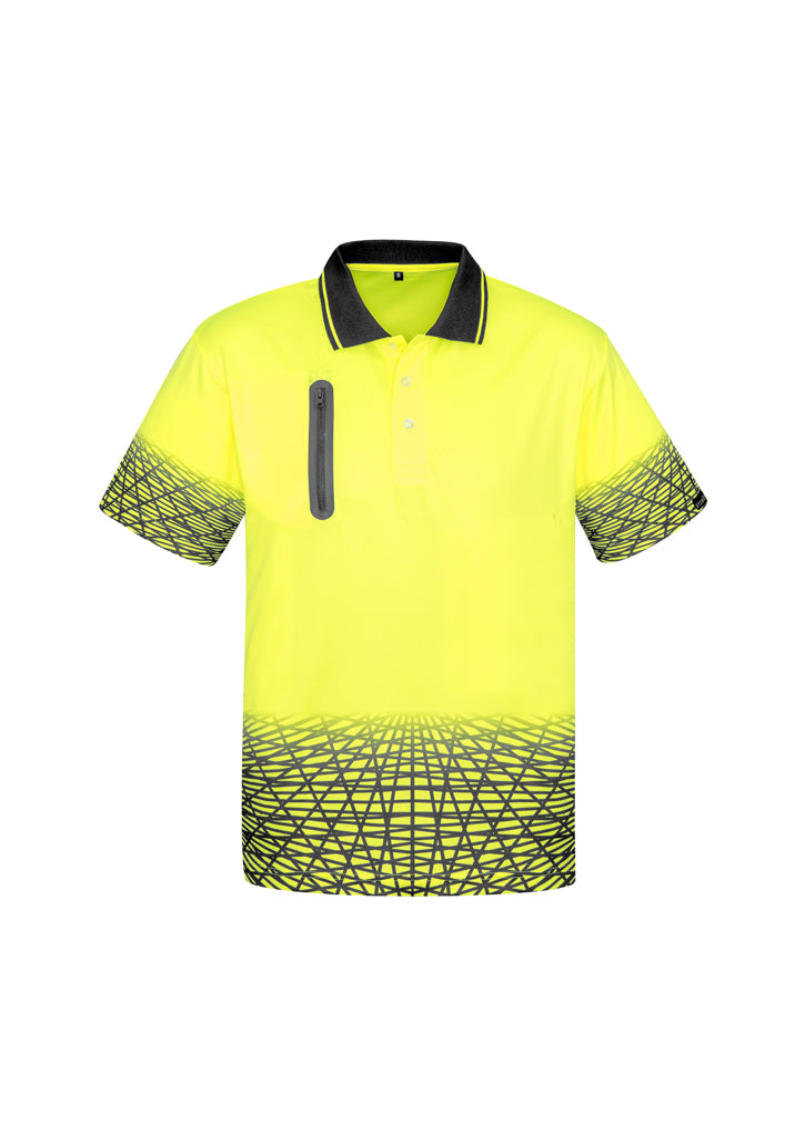 ZH300 - Syzmik - Mens Tracks Polo | Yellow/Charcoal