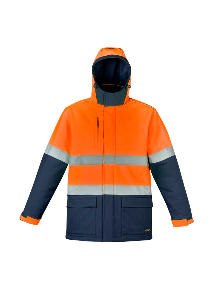 ZJ553 - Syzmik - Unisex Hi Vis Antarctic Softshell Taped Jacket | Orange/Navy