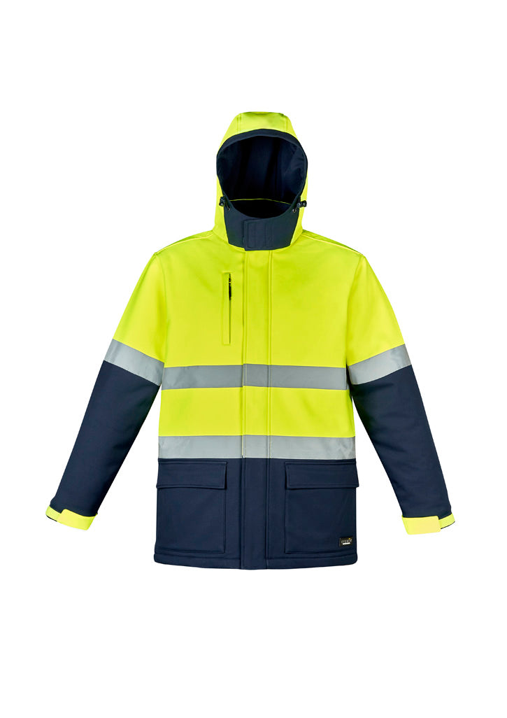 ZJ553 - Syzmik - Unisex Hi Vis Antarctic Softshell Taped Jacket | Yellow/Navy
